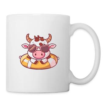 Kuh Comic Cool - Tasse - Weiß - Rechts