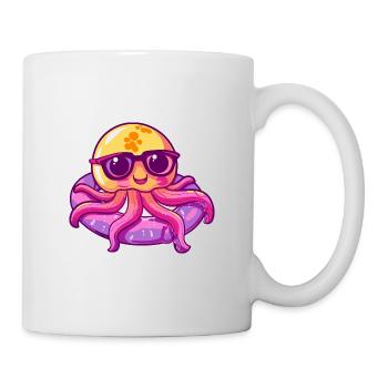 Qualle Comic Cool - Tasse - Weiß - Rechts
