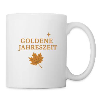 Golden Autumn Leaves Season Motif - Mug - white - Right