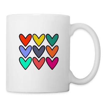 HEART. COUPLE. VALENTINE'S DAY. JUST MARRIED. Bachelorette party. - Mug - white - Right