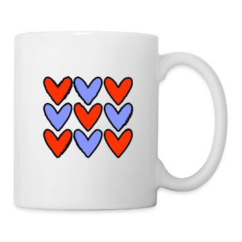 HEART. COUPLE. VALENTINE'S DAY. JUST MARRIED. Bachelorette party. - Mug - white - Right