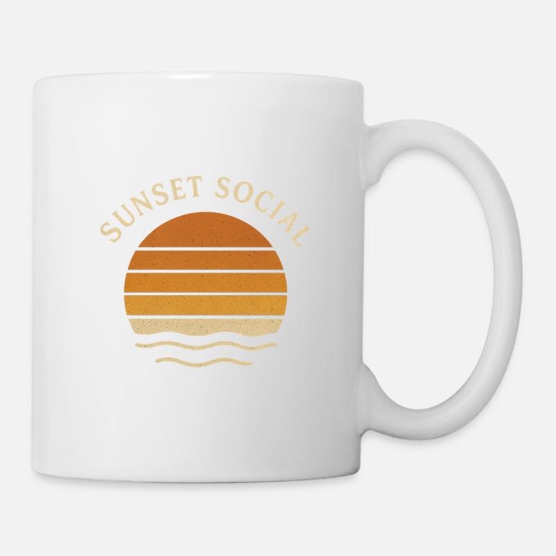 Sunset Social Logo - Mug - white