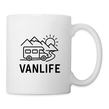 Vanlife Berglandschaft Camper - Tasse - Weiß - Rechts