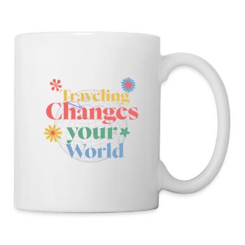 Reisen verändert deine Welt - Tasse - Weiß - Rechts