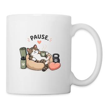 Cat Break: Coffee Break in a Basket - Mug - white - Right