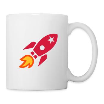Fusée - Mug blanc - blanc - Droite