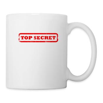 Top Secret Symbol Stempel Design Shirt Geschenk - Tasse - Weiß - Rechts