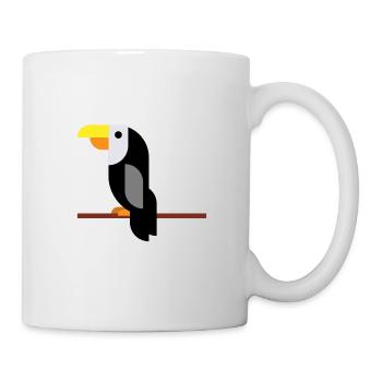 Toucan sur branche - Mug blanc - blanc - Droite