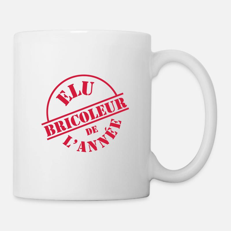 Elu Bricoleur de l'année - Mug blanc - blanc