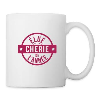 Elue Chérie de l'année - Mug blanc - blanc - Droite