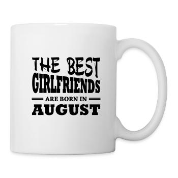 Les meilleures copines naissent en août - Mug blanc - blanc - Droite