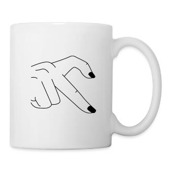 Hand Herz - Tasse - Weiß - Rechts