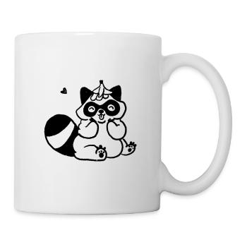"I feel like trash and i love it" - Raccoon - Mug - white - Right