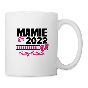 Mamie en 2022 / Cadeau future mamie 2022 - Mug blanc - blanc - Droite