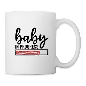 Baby In Progress Baby Shower Mom Quote - Mug - white - Right
