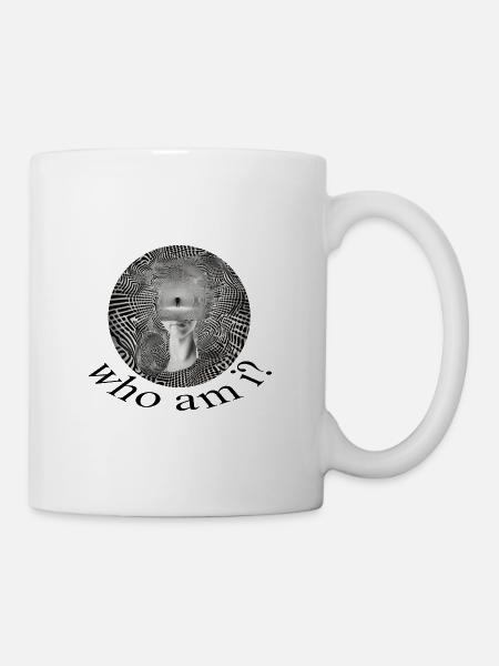 "who am i?" / distorted picture - Tasse - Weiß
