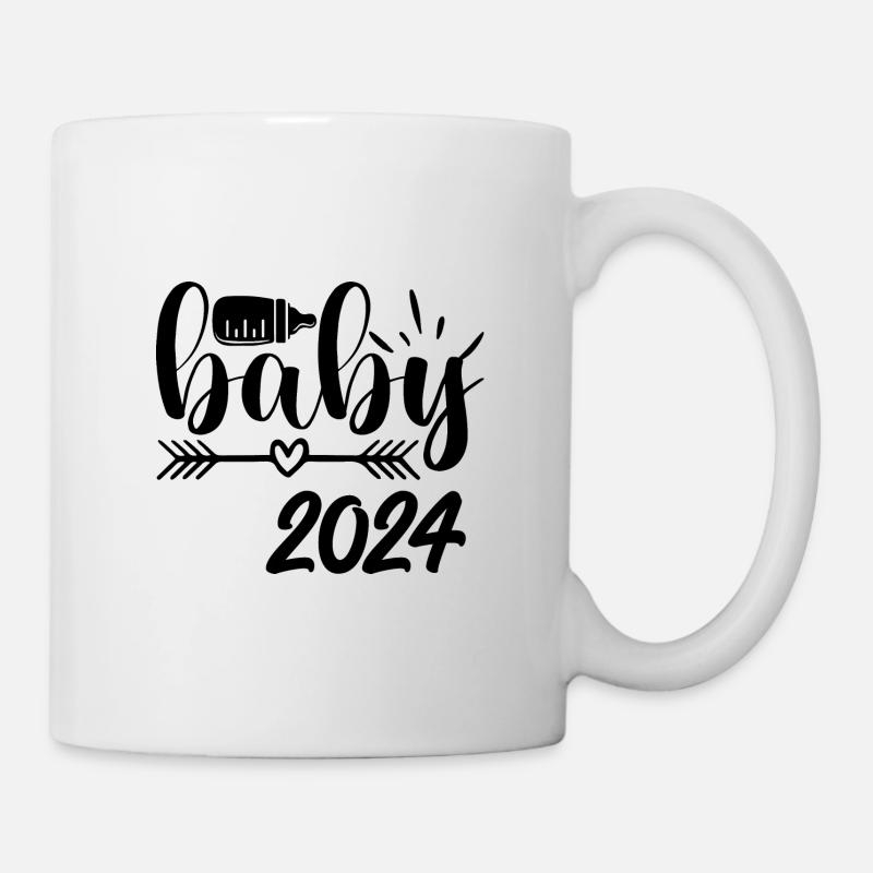 Bébé 2024 Grossesse annonce la naissance du bébé - Mug blanc - blanc