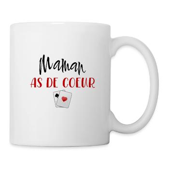 Maman As de coeur. Cadeau fête des mères - Mug blanc - blanc - Droite