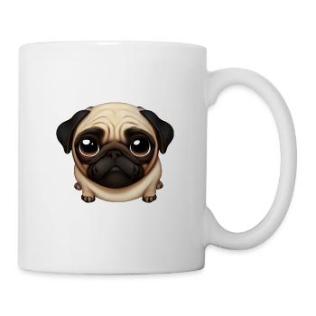 Pug Love Design - Mug blanc - blanc - Droite