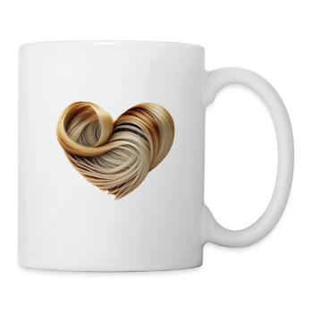 Cœur de cheveux - Mug blanc - blanc - Droite