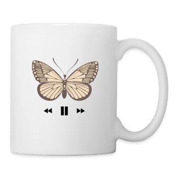 Schmetterlingdesign - Tasse - Weiß - Rechts