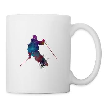 Skisport Kunst #ski #sport - Tasse - Weiß - Rechts