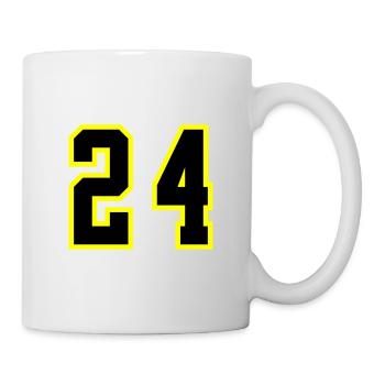 Maillot à 24 numéros - Mug blanc - blanc - Droite