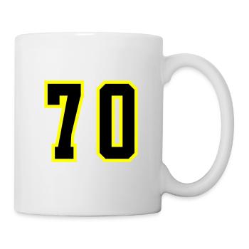 Justaucorps à 70 chiffres - Mug blanc - blanc - Droite