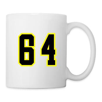 64 Zahl Trikot - Tasse - Weiß - Rechts