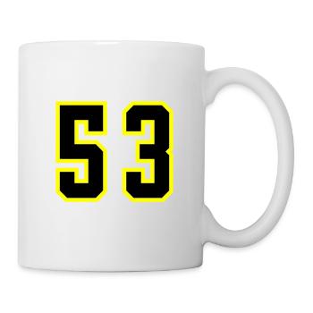 53 Zahl Trikot - Tasse - Weiß - Rechts