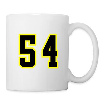 54 Zahl Trikot - Tasse - Weiß - Rechts