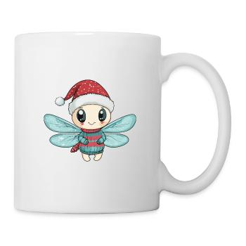 Libelle Weihnachten Comic - Tasse - Weiß - Rechts