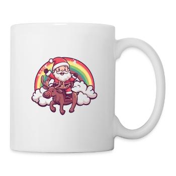 Orignal, Père Noël, Arc-en-ciel - Mug blanc - blanc - Droite