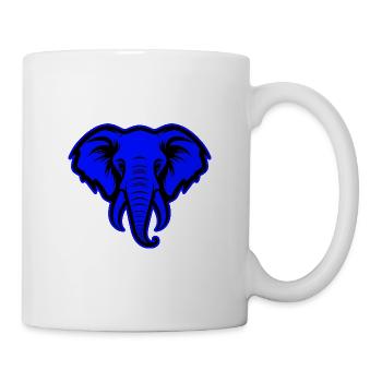 Elefant Tier Porträt - Tasse - Weiß - Rechts