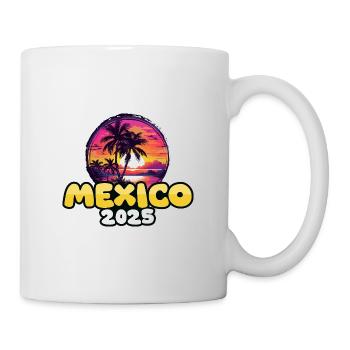 Mexiko 2025 Palmen Bunt - Tasse - Weiß - Rechts