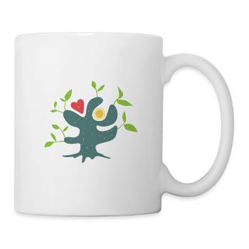 Arbre du bonheur et de l’amour - Mug blanc - blanc - Droite