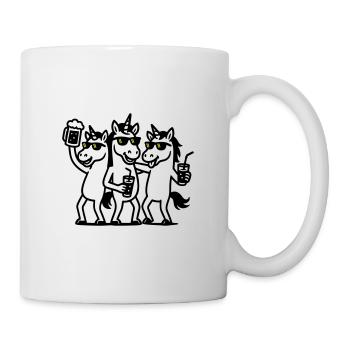 Einhorn Bier Party - Tasse - Weiß - Rechts