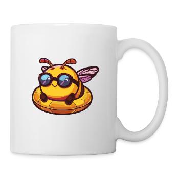 Biene Comic Cool - Tasse - Weiß - Rechts