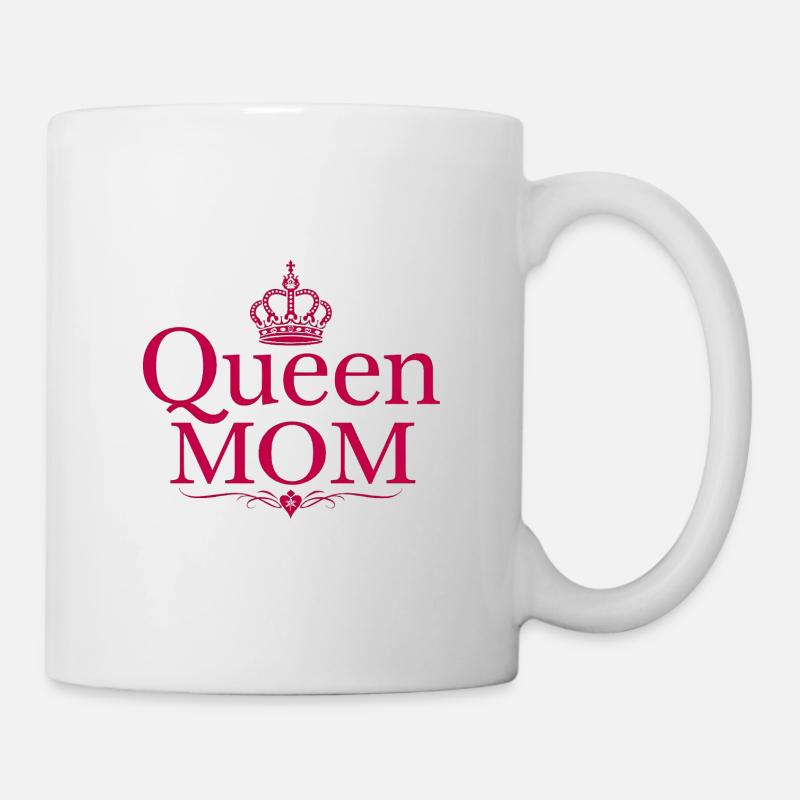Queen Mom – Stylisches Muttertags-Design - Tasse - Weiß