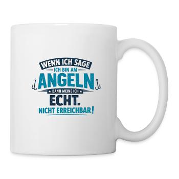 Angeln Ruhemodus – Nicht erreichbar - Tasse - Weiß - Rechts