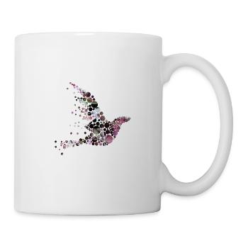 schwalbe rosa vogel Geschenk Valentinstag - Tasse - Weiß - Rechts