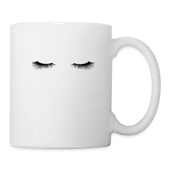 Eyelashes Eye Beauty Makeup T-Shirt Gift - Mug - white - Right