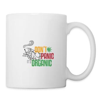 Don´t Panic It´s Organic Legalisierung Marihuana - Tasse - Weiß - Rechts
