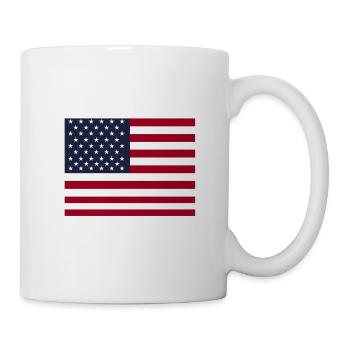 USA Flagge Amerika - Tasse - Weiß - Rechts