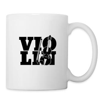 Violon violon violon joueur police - Mug blanc - blanc - Droite