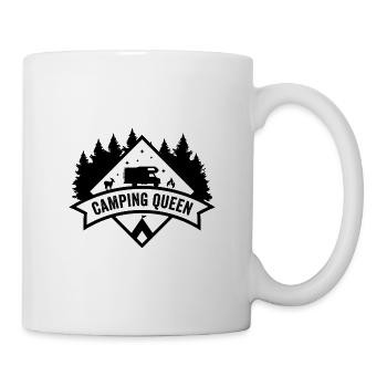 Camper Camping Queen Caravan Motorhome Femmes - Mug blanc - blanc - Droite