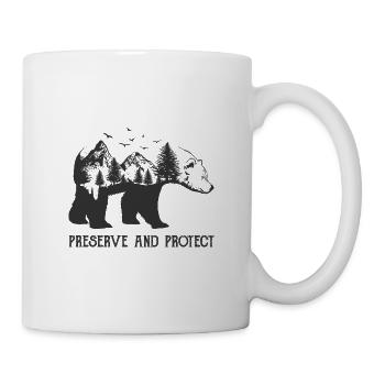 Ours Conservation Animal Bien-être Tatouage Art Eco Environnement - Mug blanc - blanc - Droite