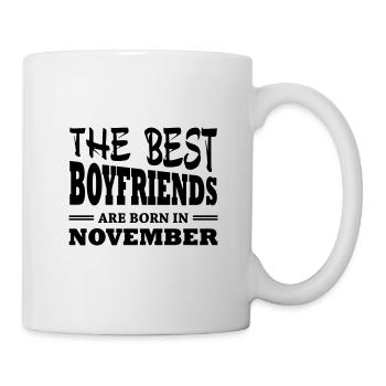 Les meilleurs petits amis naissent en novembre - Mug blanc - blanc - Droite