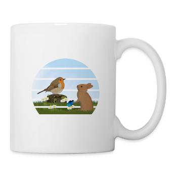 Robin Bird Rabbit Easter Spring - Mug - white - Right