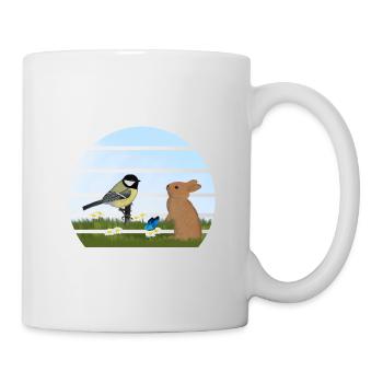Great Bird Rabbit Easter Spring - Mug - white - Right